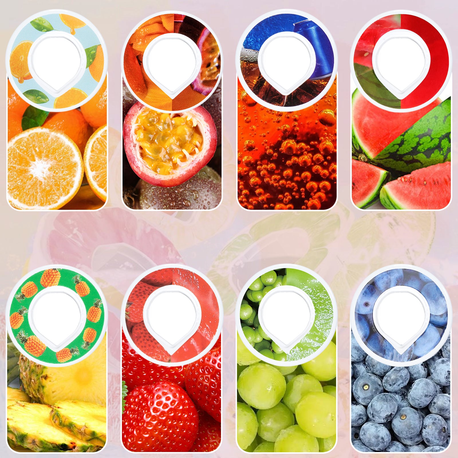 (Fresco y afrutado) Air up Pods 5 sabores: Naranja, Piña, Uva verde, Maracuyá y Mango, Fresa 